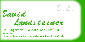 david landsteiner business card